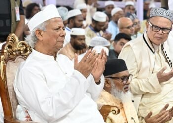 জাতীয় ঈদগাহে ঈদের নামাজ আদায় করলেন প্রধান উপদেষ্টা